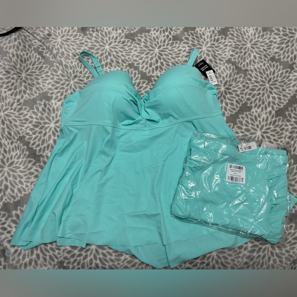 Torrid Light Blue Swim Suit - top and bottom